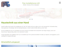 Tablet Screenshot of faesinstallationen.ch